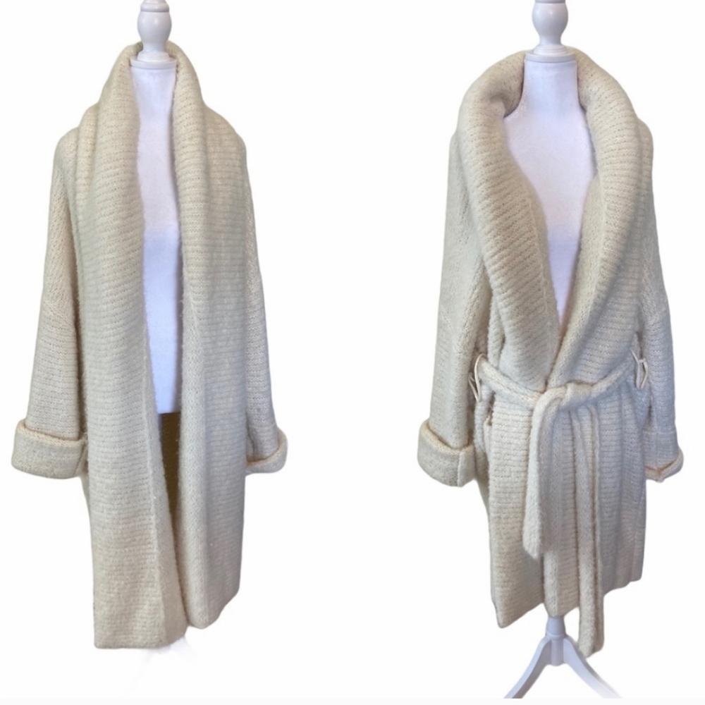 NWT Free People Bo Peep Sweater Jacket in Ivory - Picture 6 of 6